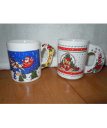 Set of 2 Stoneware Christmas Mugs - $5.46 CAD