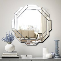 Hlartdecor Helicoid Frameless Beveled Decor Silver Polished Mirror For Wall Deco - £119.36 GBP