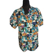 Fundamentally Cotton by White Swan Women&#39;s Size Small Halloween Scrub Top  - £8.45 GBP