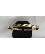 Gorgeous Vintage 14k Yellow Gold 8.25&quot; Bangle Bracelet 5mm Textured Cuts... - $18,848.92 MXN