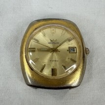 Vtg Westclox Watch Men’s Gold Tone FOR PARTS REPAIR 21 Jewels Water Resi... - $27.16