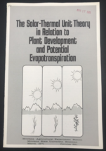 VTG March 1971 Solar Thermal Unit Theory in Relation to Plant Developmen... - $14.01