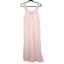 Tosca VTG Nightgown M Womens Pink Lingerie Lace Ruffle Flowy Sleeveless - £20.46 GBP