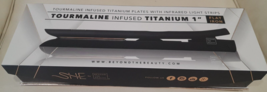 She Beyond The Beauty Tourmaline Infused Titanium Flat IRON- Brand New Sealed - £67.89 GBP