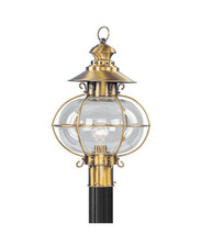 Livex Lighting 2226-22 Harbor 1 Light Outdoor Post Head in Flemish Brass - £421.65 GBP