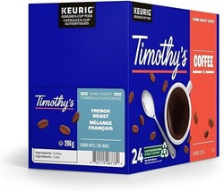 Timothy&#39;s French Roast Coffee 24 to 144 Keurig K cups Pick Any Size FREE... - £26.37 GBP+