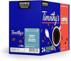 Timothy&#39;s French Roast Coffee 24 to 144 Keurig K cups Pick Any Size FREE SHIP - £26.14 GBP+