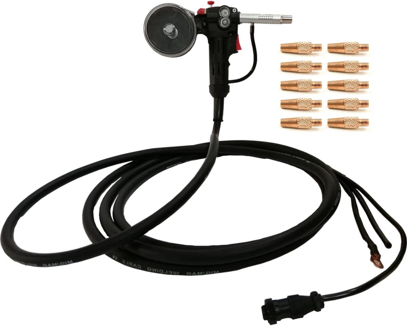 Aluminum Spool Gun Fit Miller210 Spoolmate 3035 5M(16Ft) Cable DC24V Wel... - $237.32
