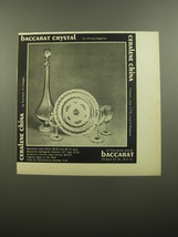 1960 Baccarat Advertisement - Haut Brion and Bellegarde Decanter Crystal - $14.99