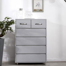 Six Drawer Side Table-Grey - £134.73 GBP