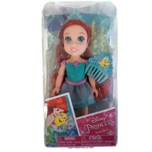 Disney The Little Mermaid Petite Ariel 6&quot; Doll With Skirt Comb Tiara Age 3+ - £7.06 GBP