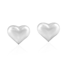 Simple Romance Dainty Hearts of .925 Sterling Silver Stud Earrings - £10.70 GBP