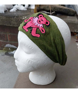 Grateful Dead Dancing Bear Green Embroidered Headband    Doo Rag   Unise... - €11,14 EUR
