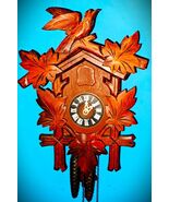 Hubert Herr Red Mahogany Traditional Style 1 Day Cuckoo Clock - $3,600.98 MXN