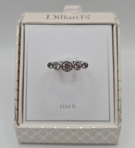 Dillard&#39;s Silver Tone w/ 5 Cubic Zirconia Stone Ring Set - Size 6 - $26.11