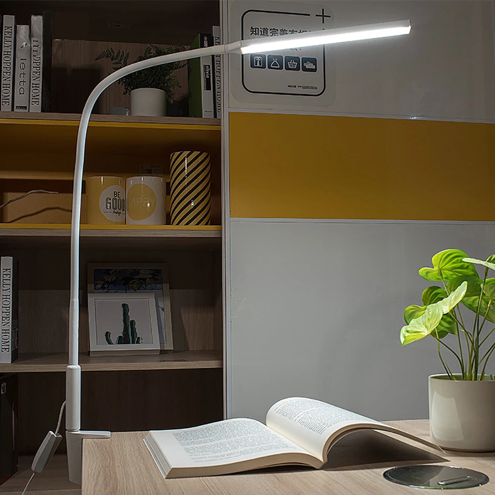 10w led table lamp long arm office clip desk lamp eye protected reading lamp with 3 thumb200