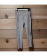 Marika Women’s Leggings Small Gray High Rise Yoga Pants Pockets Athletic - $10.22