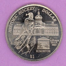 1980] Kingston Ontario Trade Token or Dollar 1st Hockey Game 1886 Hockey Player - £4.75 GBP