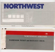 Northwest Airlines Ticket Jacket &amp; 2 PHX MEM FTL Tickets - $17.82