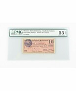 1913-1914 Mexico 10 Centavos AU-55 NET Estado de Sonora About Uncirculat... - $4,037.07 MXN