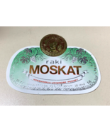 OLD ALBANIA RAKI MOSKAT LIQUOR BOTLE LABEL-0.7l-PERMET-STASH 177388 455-... - $11.88