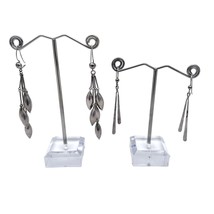 2 Sets of Pierced Earrings Silver Dangle - £25.32 GBP