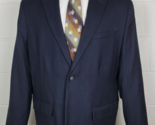 LL Bean Mens Navy Blue Cotton Sport Coat Jacket 0KUH2 44R - $44.55