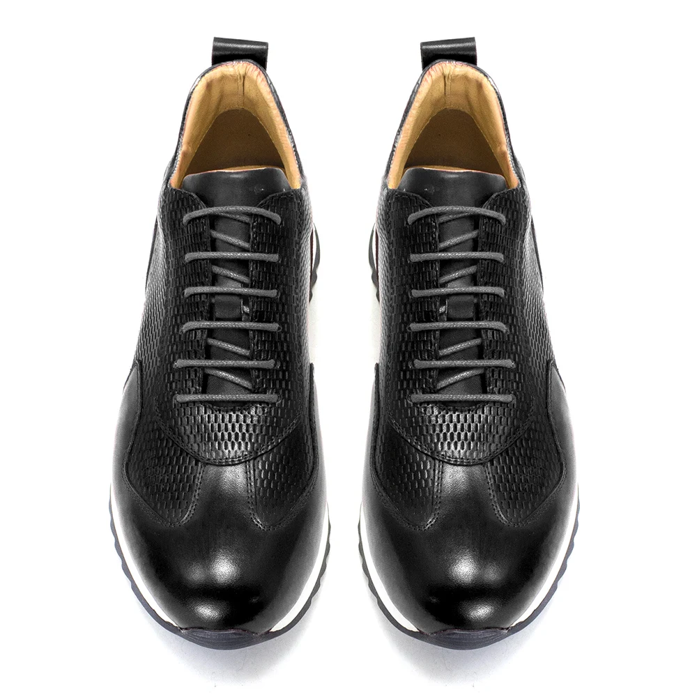 Brand Mens Casual Sneakers Genuine Leather Lace-Up Comfortable Oxford Fa... - $120.12