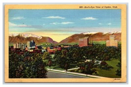 Birds Eye View Ogden Utah UT UNP Linen Postcard N18 - £2.30 GBP