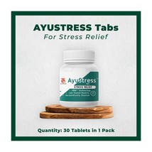 AyuSwasth AyuStress Tablets For Stress Relief And Anxiety Herbal 30 Tabl... - £29.74 GBP