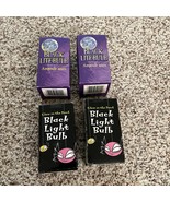 Vintage Lot of 4 Black Light Bulbs 75 Watt 120v Standard Base 2 Are Glow... - €16,96 EUR