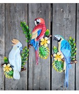 Set of 3, Tropical Metal Birds Wall/Fence Hanging Decor - $34.50 CAD