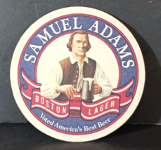 Vintage Samuel Adams Boston Lager Beer Coaster Mat Home Bar Man Cave Collectible - £4.68 GBP