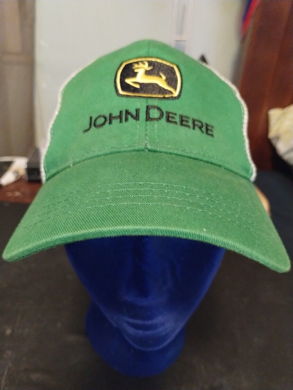 John Deere Authentic Licensed White and Green Mesh Hat/Cap - 114640 Snap... - $7.82