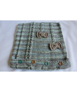Handmade knitted decorative cushion cover - home decoration - 40 x 40 cm - £20.15 GBP