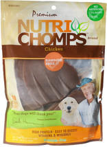 Nutri Chomps Pig Ear Shaped Dog Treat Chicken Flavor 30 count (3 x 10 ct) Nutri  - £67.24 GBP