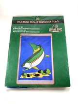 Rainbow Trout Outdoor Flag Rivers Edge Products 28x40 Heavy Duty  - £15.09 GBP