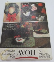 Vtg McCall Avon Pattern Tapestry Decorations Uncut - £9.37 GBP