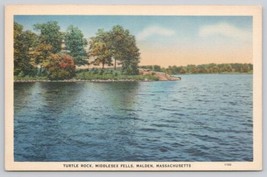 Postcard Turtle Rock Middlesex Falls Malden Massachusetts - £25.26 GBP