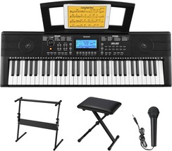 Donner Keyboard Piano, 61 Key Piano Keyboard, Full Size Electric Piano with - £167.85 GBP