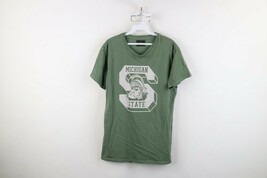 Retro Y2K Mens Medium Faded Spell Out Michigan State University T-Shirt USA - $552.22 MXN
