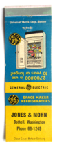 GE Refrigerator - Jones &amp; Mohn - Bothell, Washington 20 Strike Matchbook Cover - $2.00