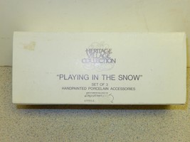 DEPARTMENT 56 -5556-5- RETIRED - PLAYING IN THE SNOW  (SET OF 3) - - - N... - $18.94