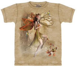 Forest Meadow Fairy Fantasy Hand Dyed Adult T-Shirt Size Medium NEW UNWORN - £15.21 GBP