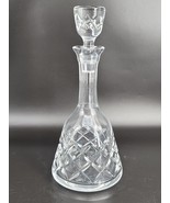 Liquor Decanter 12&quot; with Stopper Heavy 3lb 13oz Clear Cut Crystal Glass ... - £26.11 GBP