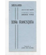 Dona Francisquita Program Teatro De La Zarzuela Madrid Spain  - £14.12 GBP