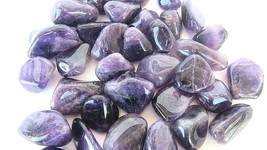 Six Dark Amethyst Tumbled Stones 20-25mm Healing Crystal Addictions Weight Loss - £5.93 GBP