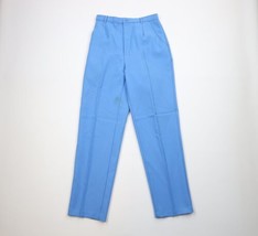 Vintage 70s Levis Womens 12 Distressed Knit Straight Leg Pants Light Blu... - £54.71 GBP