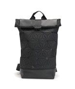 Fashion Women Men Geometric Holographic Backpack Girls Boy School Should... - £67.22 GBP
