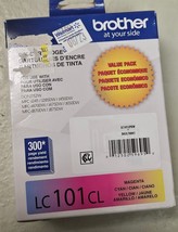 Genuine Brother LC 101 CL  Ink Cartridge Magenta Cyan Yellow Expires 05/2025 New - $21.23